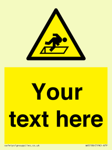 Custom Warning Hatch Sign